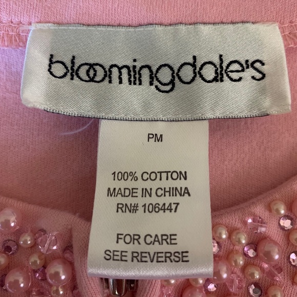 Bloomingdale’s petite medium pink zip up sweater - Picture 6 of 7